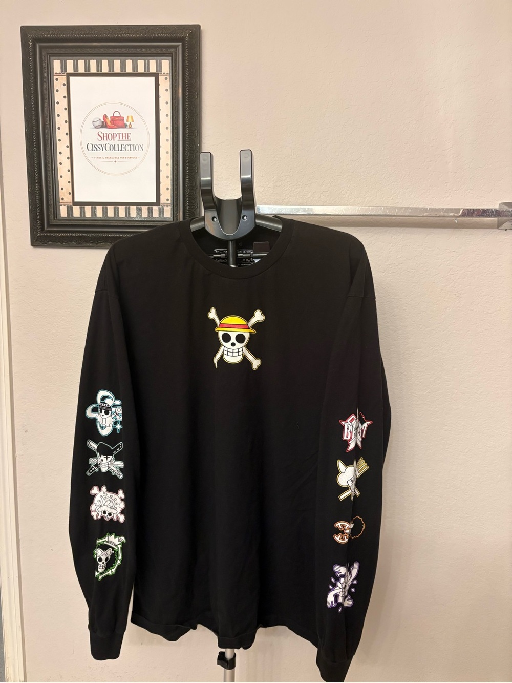 Ripple Junction One Piece Luffy Straw Hat Long Sleeve Shirt 2XL